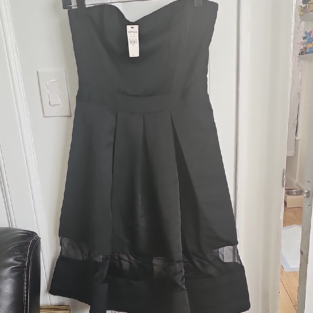 Express Strapless Black Party Dress